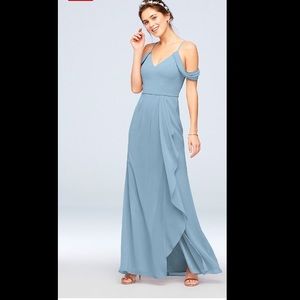 David’s Bridal Dusty Blue Bridesmaid Dress sz 4